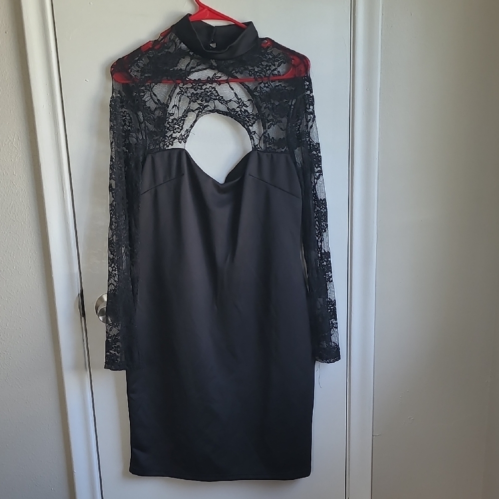 Elegant Black Lace Dress